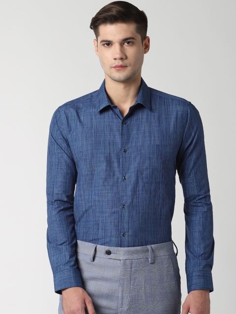 

Peter England Men Blue Slim Fit Solid Formal Shirt