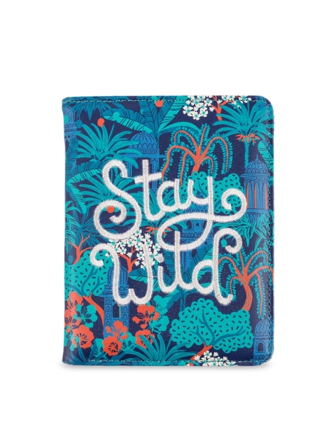 

Chumbak Unisex Blue Printed Passport Holder
