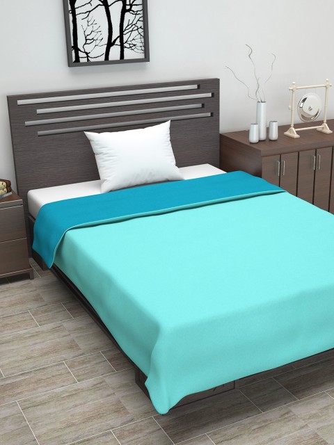 

Divine Casa Blue Solid Reversible AC Room 110 GSM Single Bed Dohar
