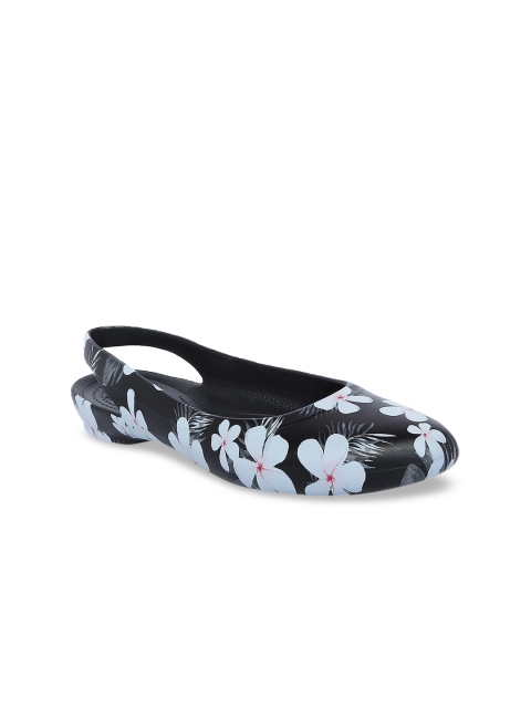 Crocs Women Black Printed Ballerinas