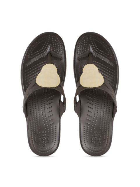 

Crocs Sanrah Women Brown Solid Sandals