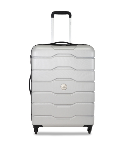 

DELSEY Grey Solid Accra Hard-Sided Large Trolley Suitcase