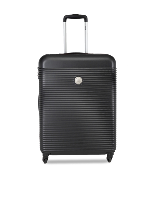 

DELSEY Black Solid Kariba Hard-Sided Cabin Trolley Suitcase