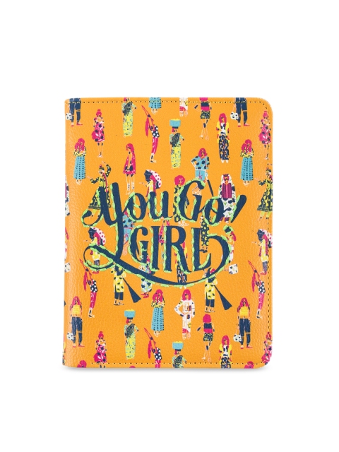 

Chumbak Unisex Yellow Printed Passport Holder