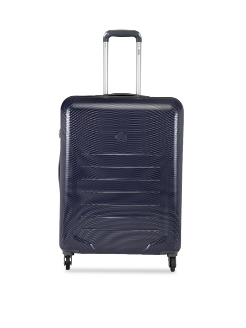 

DELSEY Blue Solid Toliara Hard-Sided Medium Trolley Suitcase
