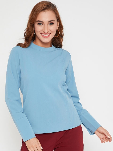 

Carlton London Women Blue Solid Top