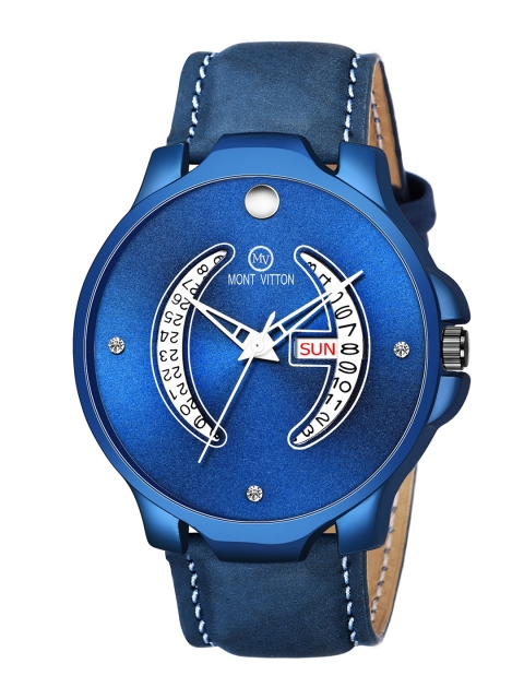

MONTVITTON Men Blue Analogue Watch MV11052
