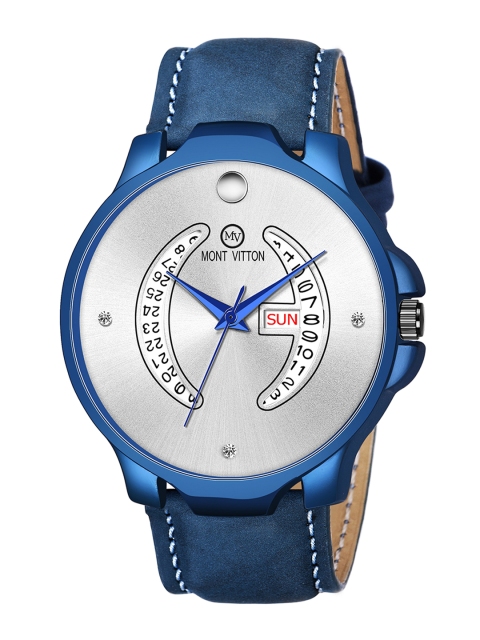 

MONTVITTON Men Silver-Toned Analogue Watch MV11049