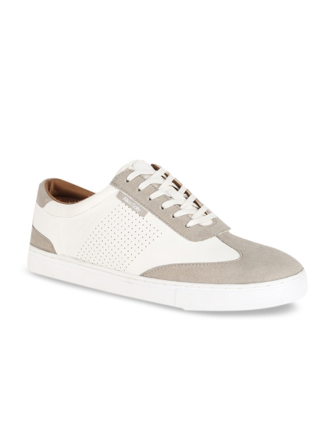 

Allen Solly Men White & Beige Perforated Colourblocked Sneakers