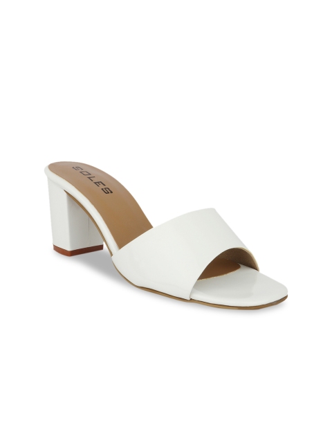

SOLES Women White Solid Heels