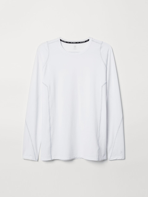 

H&M Men White Solid Sports Top