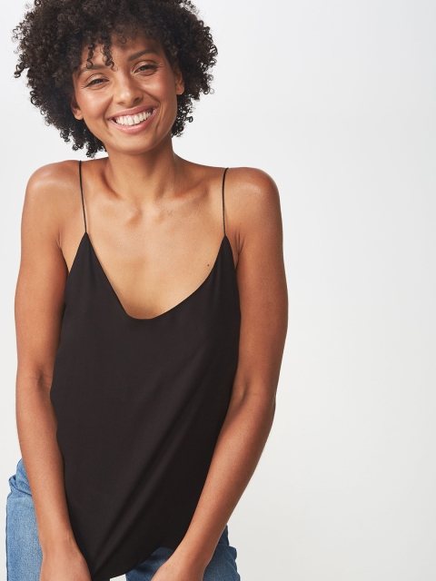 

COTTON ON Women Black Solid A-Line Top
