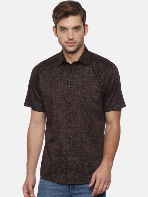 

Allen Solly Men Brown Slim Fit Printed Casual Shirt