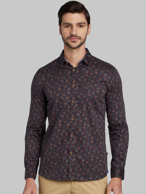 

Parx Men Brown Slim Fit Printed Casual Shirt