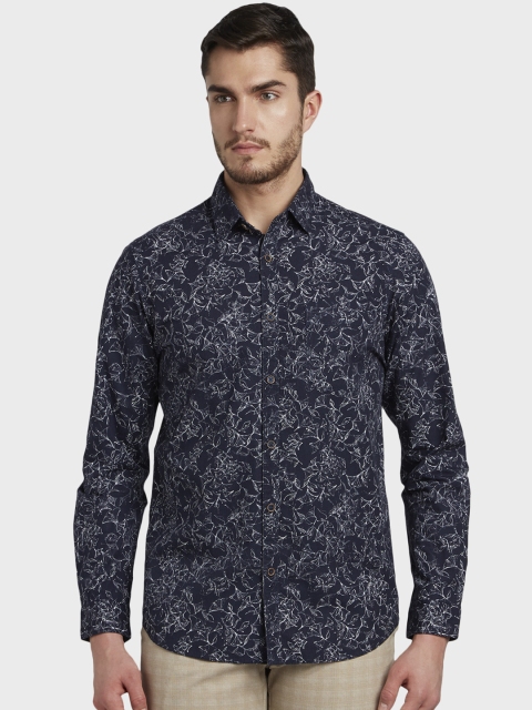 

ColorPlus Men Blue Regular Fit Printed Casual Shirt