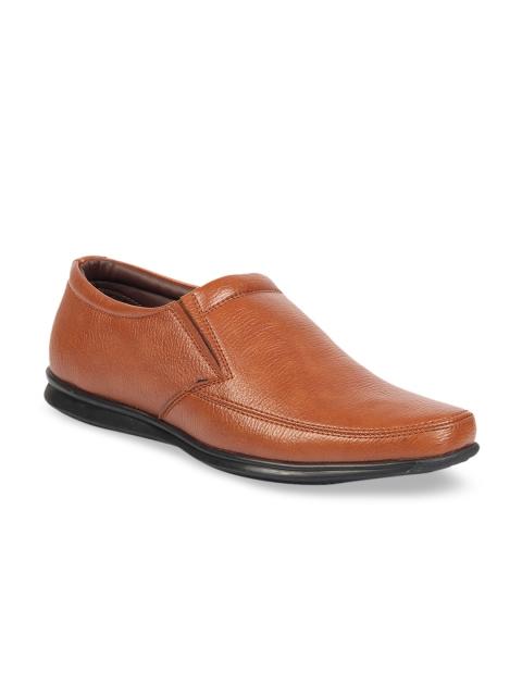 

Respiro Men Tan Brown Solid Formal Slip-Ons
