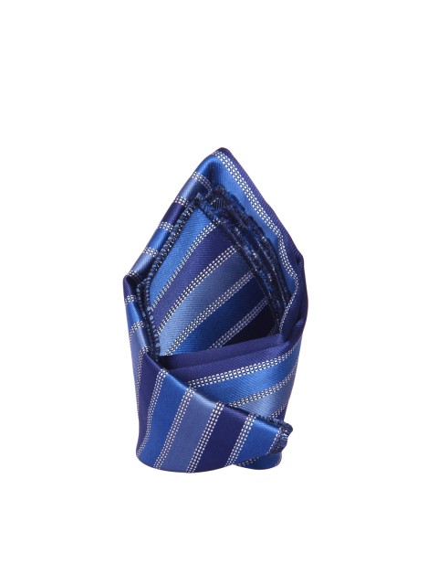 

Tossido Men Blue Striped Pocket Square