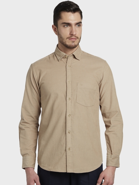 

ColorPlus Men Beige Tailored Fit Solid Casual Shirt