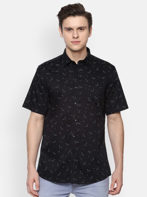 

Allen Solly Men Black Slim Fit Printed Casual Shirt