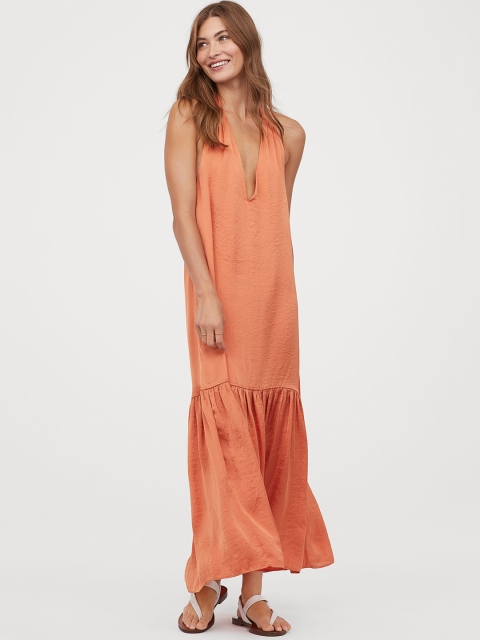 

H&M Orange Halterneck Dress
