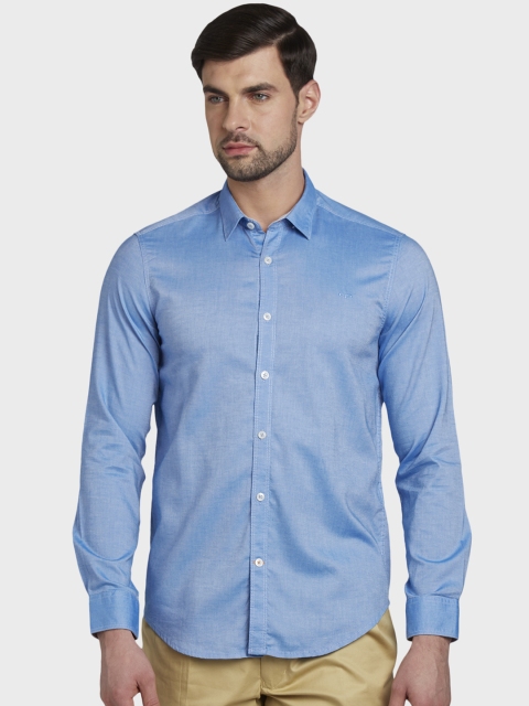 

ColorPlus Men Blue Slim Fit Solid Casual Shirt