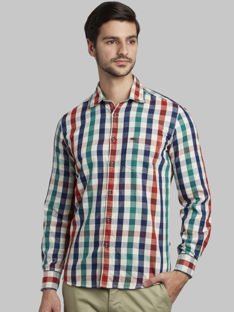 

Parx Men Multicoloured Slim Fit Checked Casual Shirt, Multi