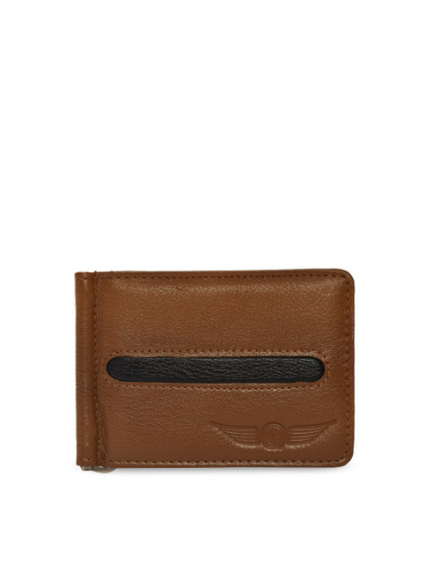 

CHRISTOPOLO Men Brown Solid Leather Money Clip