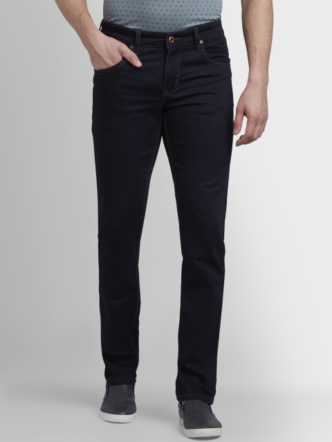 

ColorPlus Men Navy Blue Tapered Fit Mid-Rise Clean Look Jeans