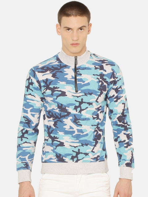 

ARISE Men Blue & White Printed Sweatshirt