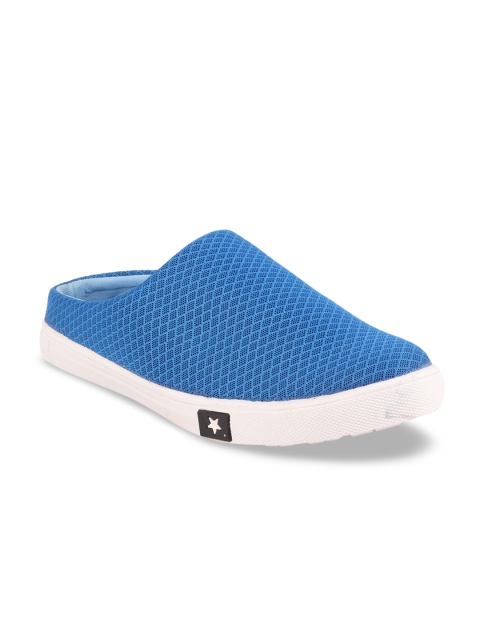 

FAUSTO Men Blue Textured Lightweight Slip-On Sneakers