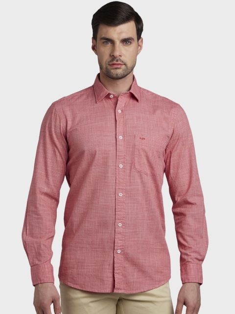 

ColorPlus Men Red Tailored Fit Solid Casual Shirt