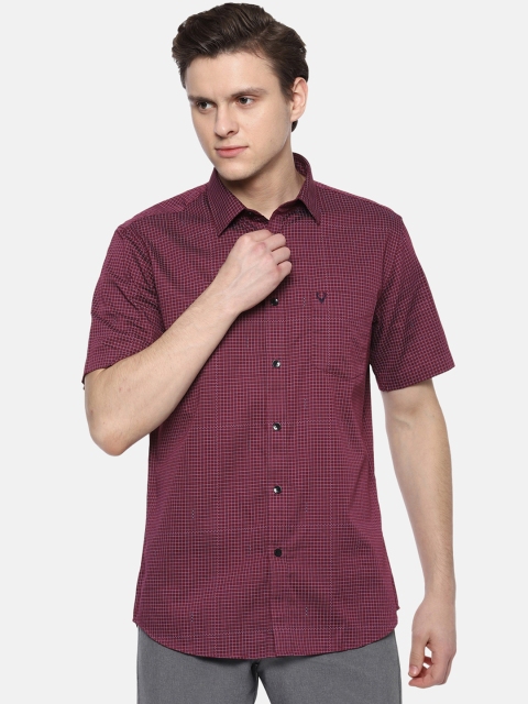 

Allen Solly Men Maroon Slim Fit Checked Casual Shirt