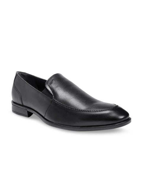

One8 Select by Virat Kohli Men Black Solid Leather Formal Loafers