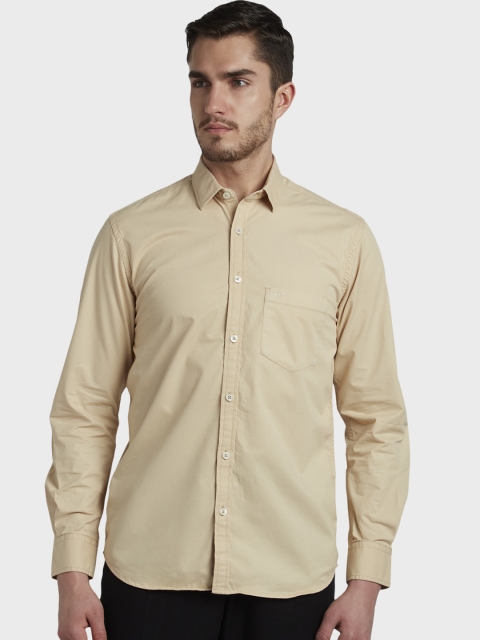 

ColorPlus Men Beige Tailored Fit Solid Casual Shirt