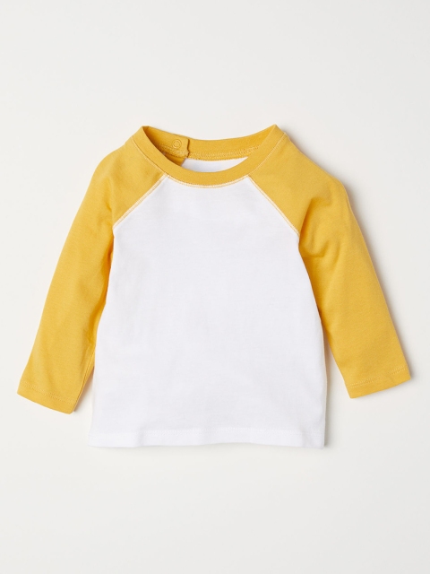 

H&M Boys Yellow & White Colourblocked Long-Sleeved T-Shirt