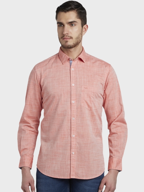 

ColorPlus Men Pink Tailored Fit Solid Casual Shirt