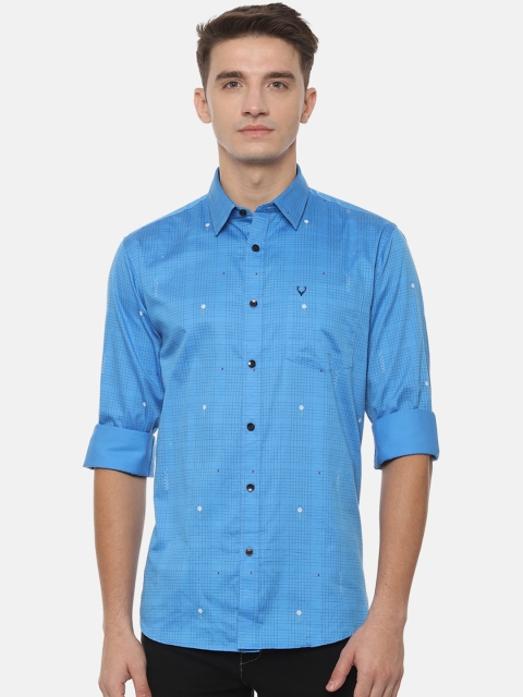 

Allen Solly Men Blue Slim Fit Checked Casual Shirt