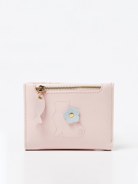 

Ginger by Lifestyle Women Pink Solid Two Fold Wallet