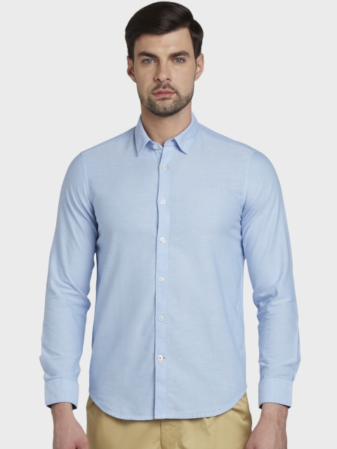 

ColorPlus Men Blue Slim Fit Solid Casual Shirt