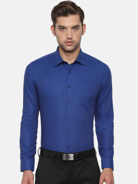 

Van Heusen Men Blue Slim Fit Self Design Formal Shirt