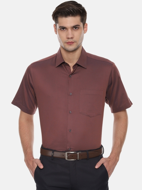 

Van Heusen Men Brown Regular Fit Solid Formal Shirt