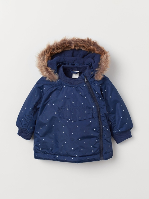 

H&M Kids Blue Printed Padded Jacket