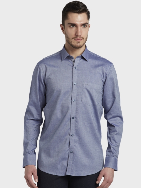 

ColorPlus Men Blue Tailored Fit Solid Casual Shirt