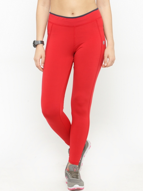 

Bukkum Women Red Solid Slim-Fit Tights