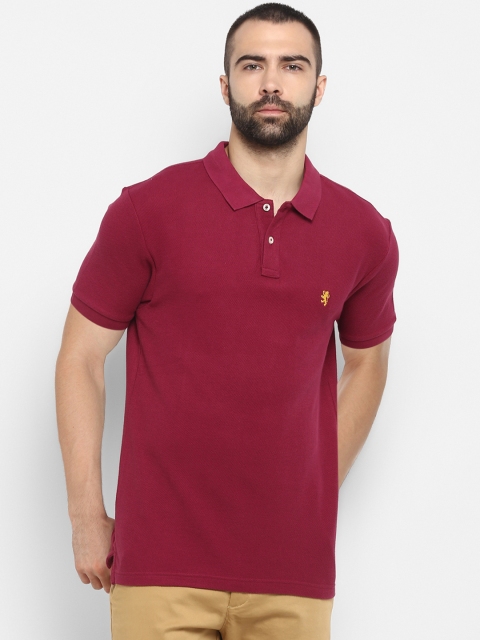 

Red Tape Men Maroon Solid Polo Collar T-shirt