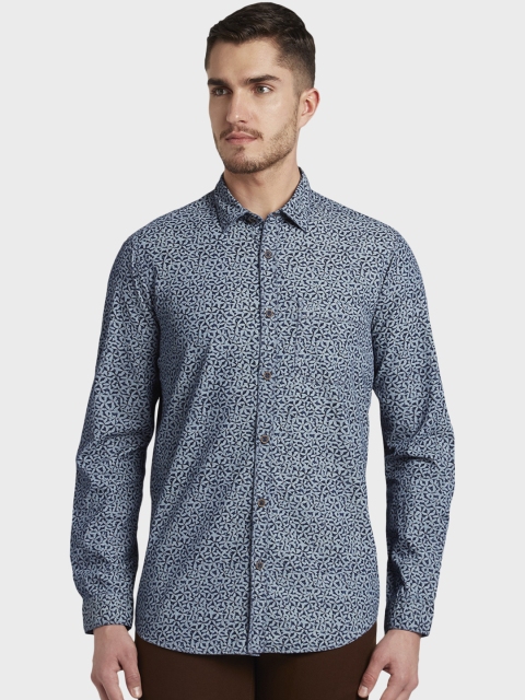 

ColorPlus Men Blue Regular Fit Printed Casual Shirt
