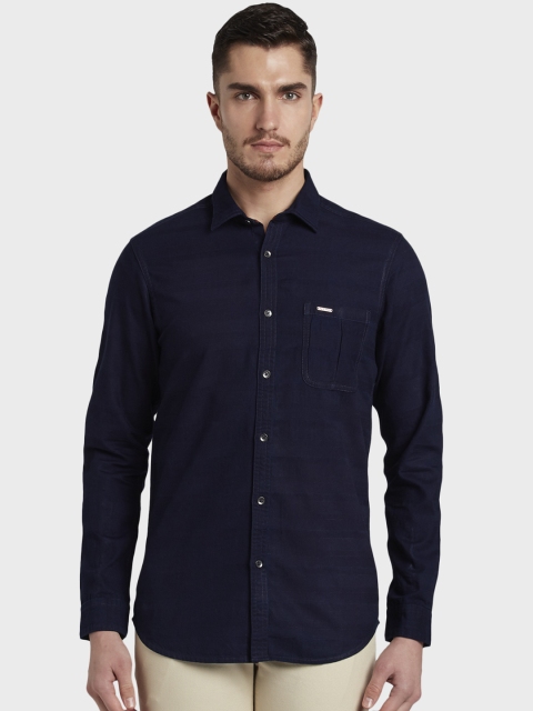 

ColorPlus Men Navy Blue Regular Fit Solid Casual Shirt