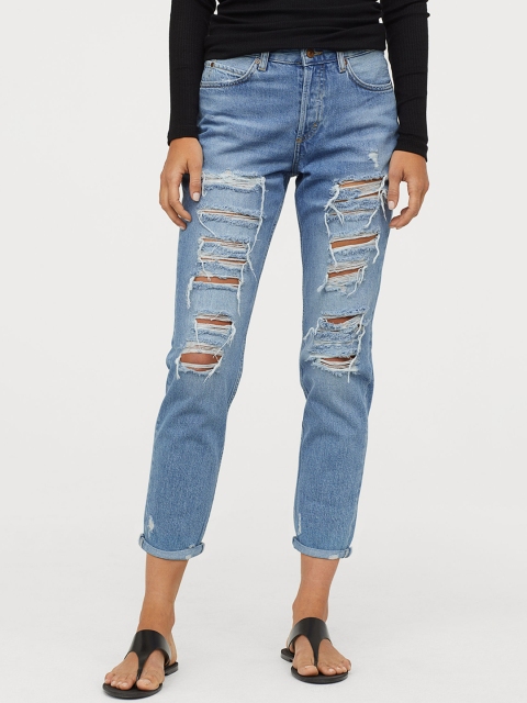 

H&M Women Blue Boyfriend Low Jeans