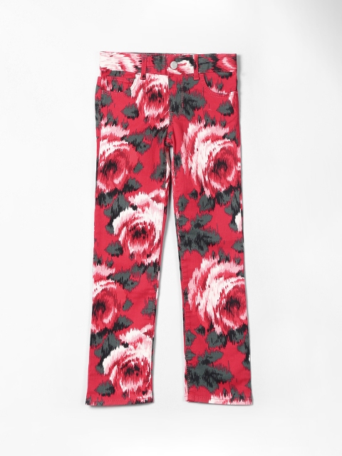 

GAP Girls Red Super Skinny Fit Mid-Rise Clean Look Stretchable Jeans