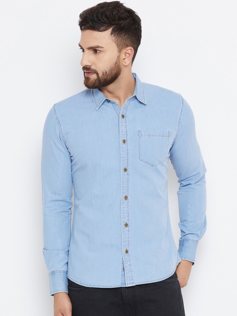 

JUMP USA Men Blue Slim Fit Solid Casual Shirt
